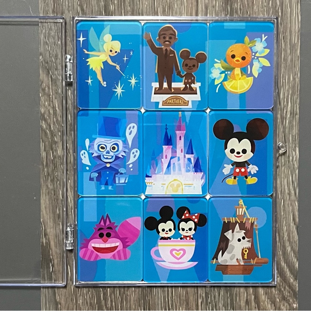 2023 Disney Parks Joey Chou Disney World Icons 9 Piece Magnets NEW